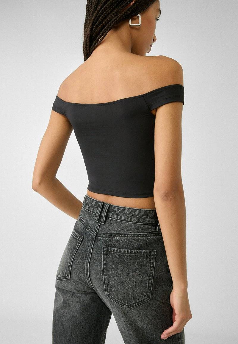 Stradivarius Stradivarius Straight leg jeans - dark grey Sonderangebote