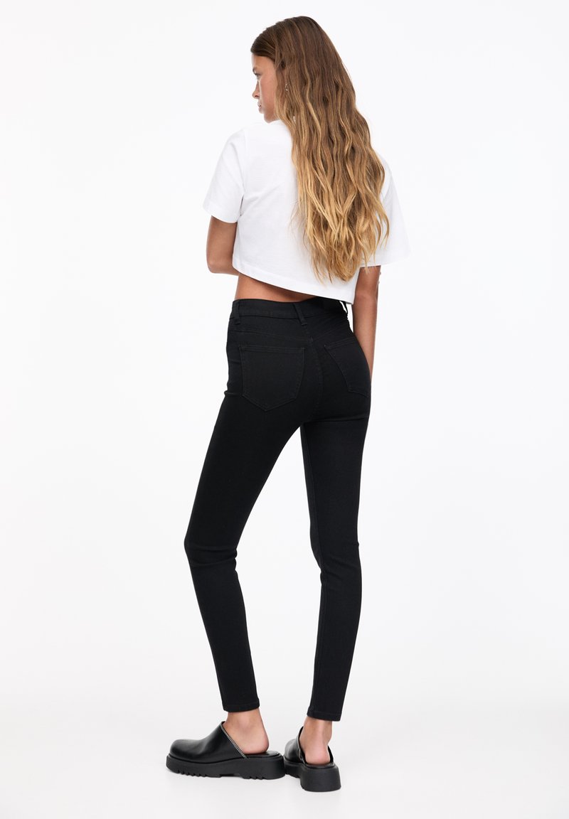 PULL&BEAR PULL&BEAR HIGH WAIST - Jeans Skinny Fit - black Tiefpreis
