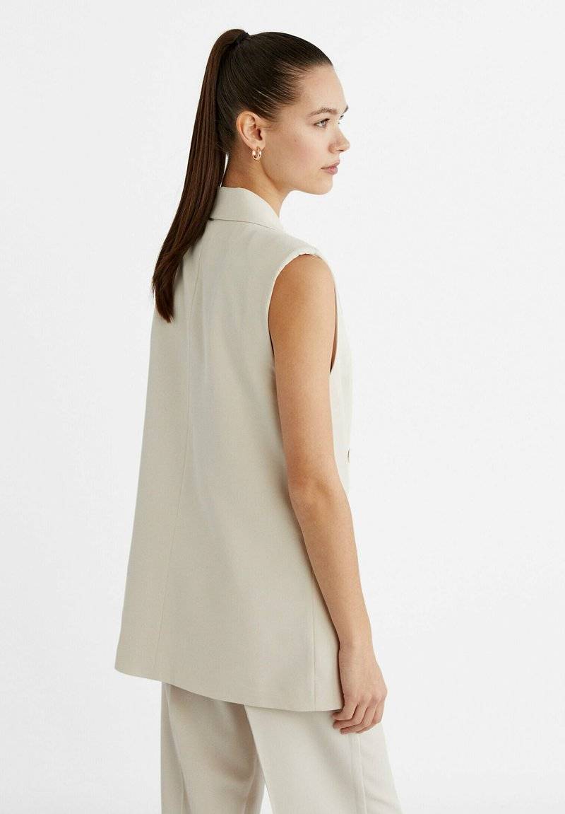 Stradivarius Stradivarius Waistcoat - white Super Sparpreis