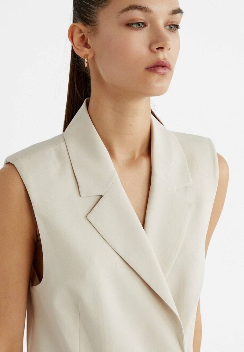Stradivarius Stradivarius Waistcoat - white Super Sparpreis