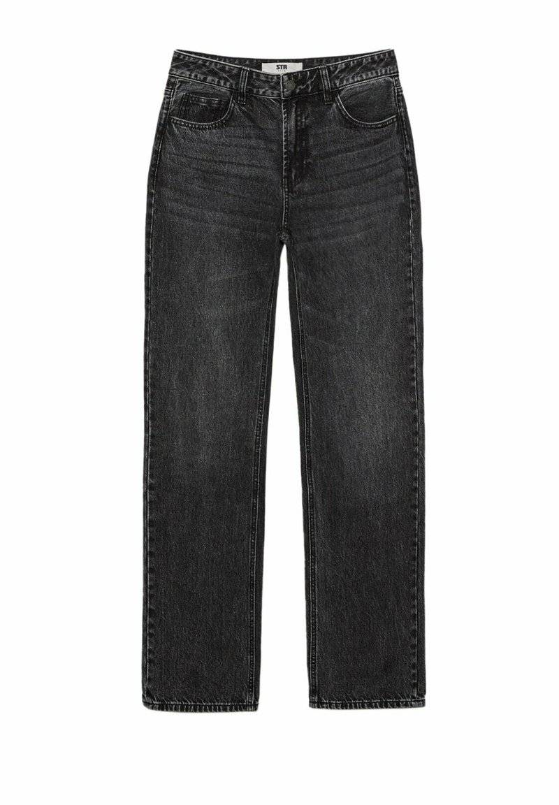 Stradivarius Stradivarius Straight leg jeans - dark grey JETZT KAUFEN