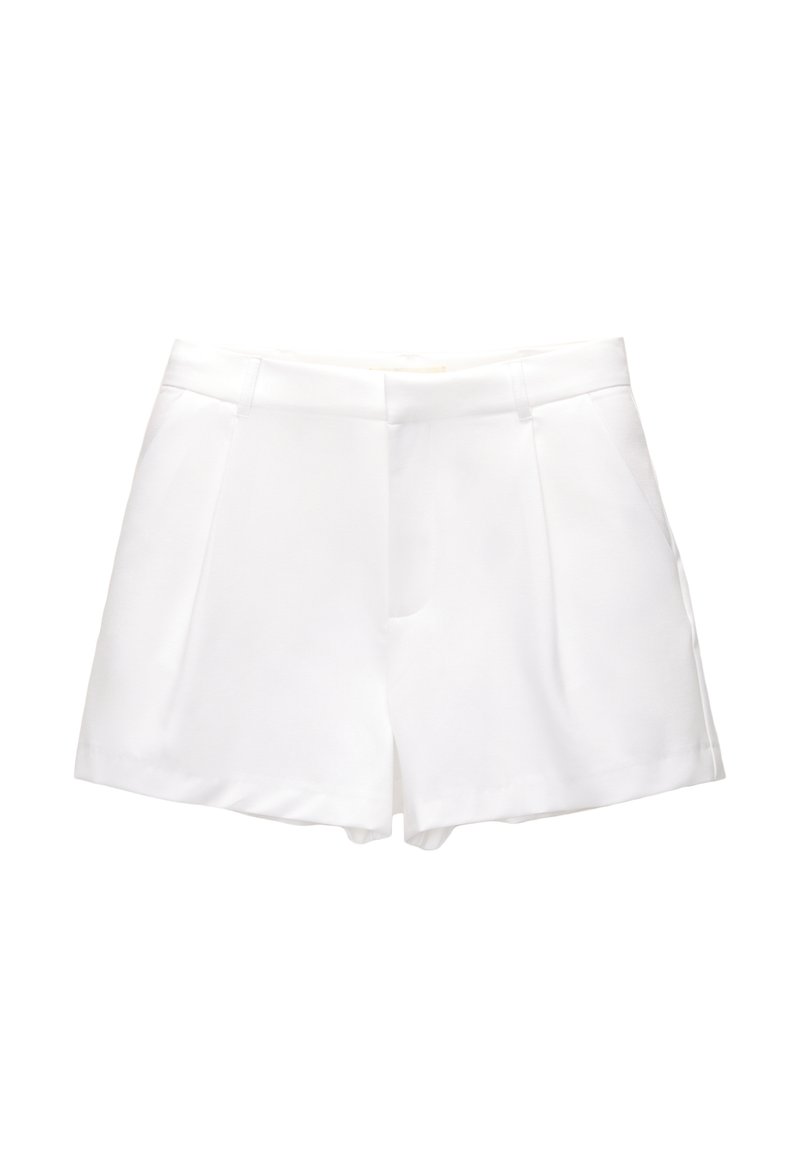 PULL&BEAR PULL&BEAR DARTED - BERMUDA - Shorts - white Zeitbegrenzte Promotion