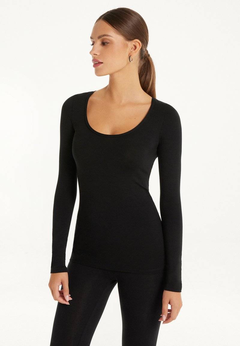 Tezenis Tezenis ROUND-NECK - Long sleeved top - nero Bis zu 60% Rabatt