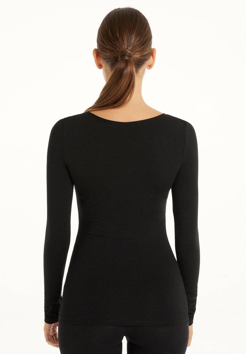 Tezenis Tezenis ROUND-NECK - Long sleeved top - nero Bis zu 60% Rabatt