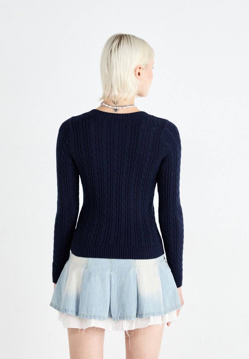 Hollister Co. Hollister Co. ICON CABLE V NECK - Jumper - navy blazer Nur für heute