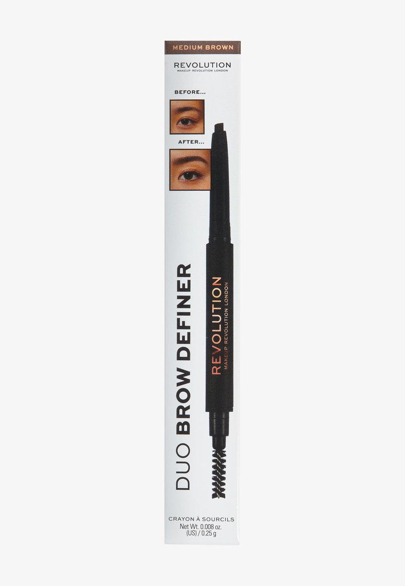 Makeup Revolution Makeup Revolution REVOLUTION DUO BROW DEFINER PENCIL - Eyebrow pencil - medium brown Bis zu 65% Rabatt