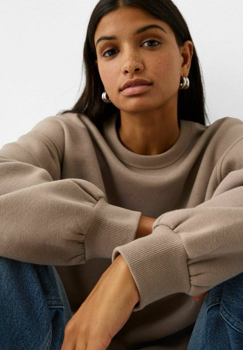 Bershka Bershka Sweatshirt - sand Sonderangebot der Fabrik