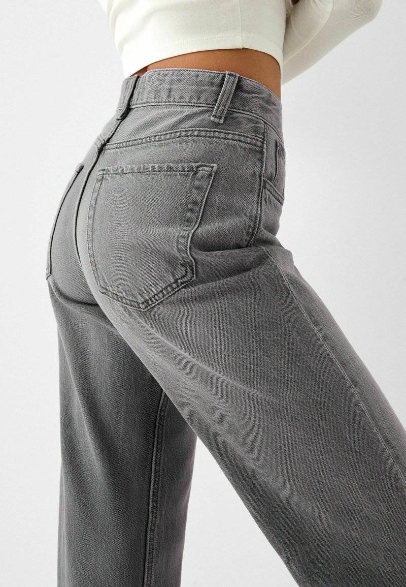 Bershka Bershka Flared Jeans - mottled dark grey Super Rabatt