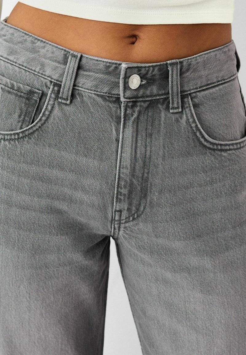 Bershka Bershka Flared Jeans - mottled dark grey Super Rabatt