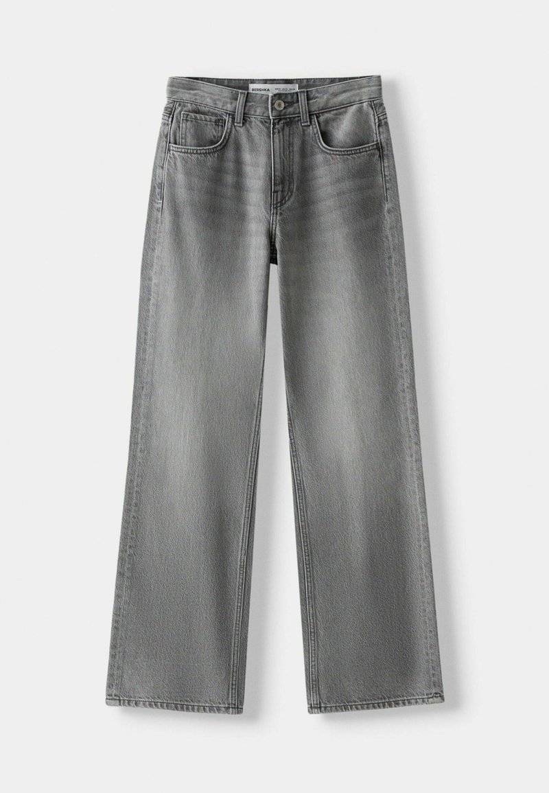Bershka Bershka Flared Jeans - mottled dark grey Super Rabatt