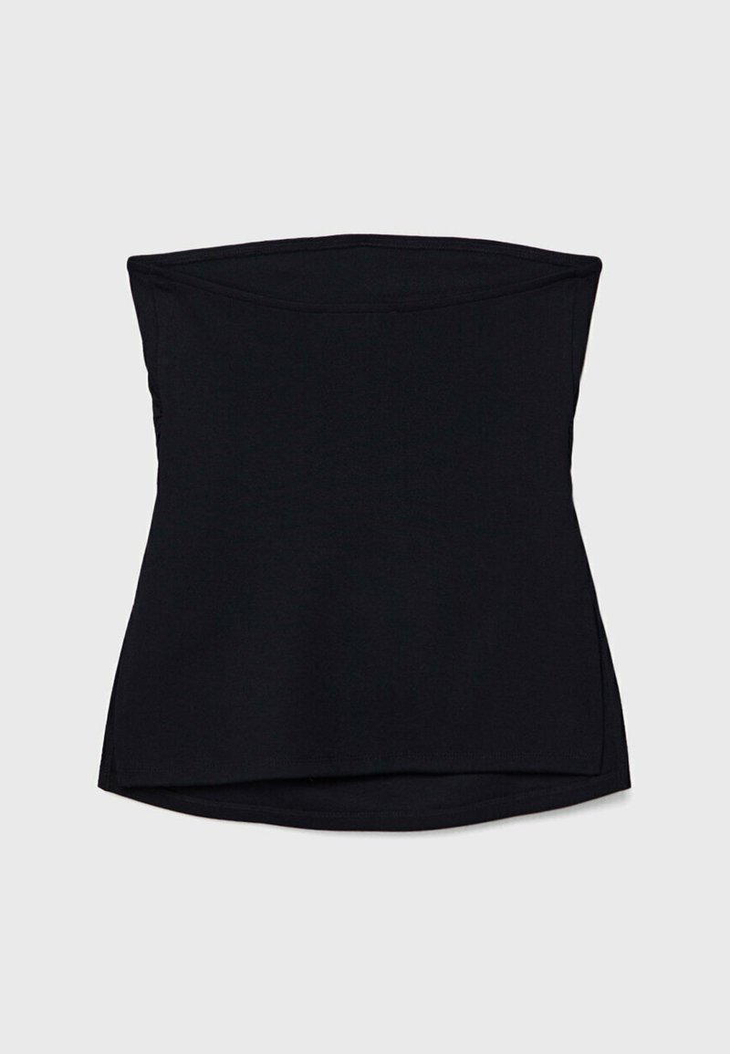 Stradivarius Stradivarius BANDEAU WITH SIDE VENTS - Top - black 50% Rabatt mit kostenlosem Versand