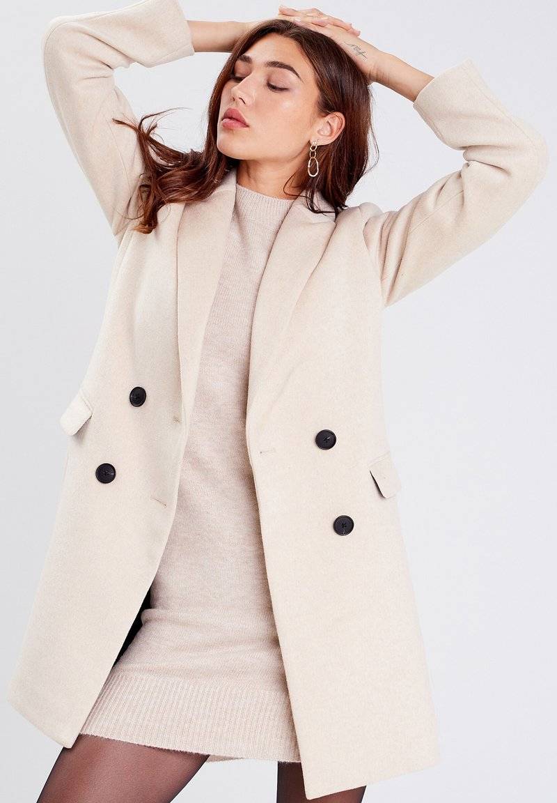Cache Cache Cache Cache GERADER MIT KNÖPFEN - Classic coat - beige Clearance-Verkauf
