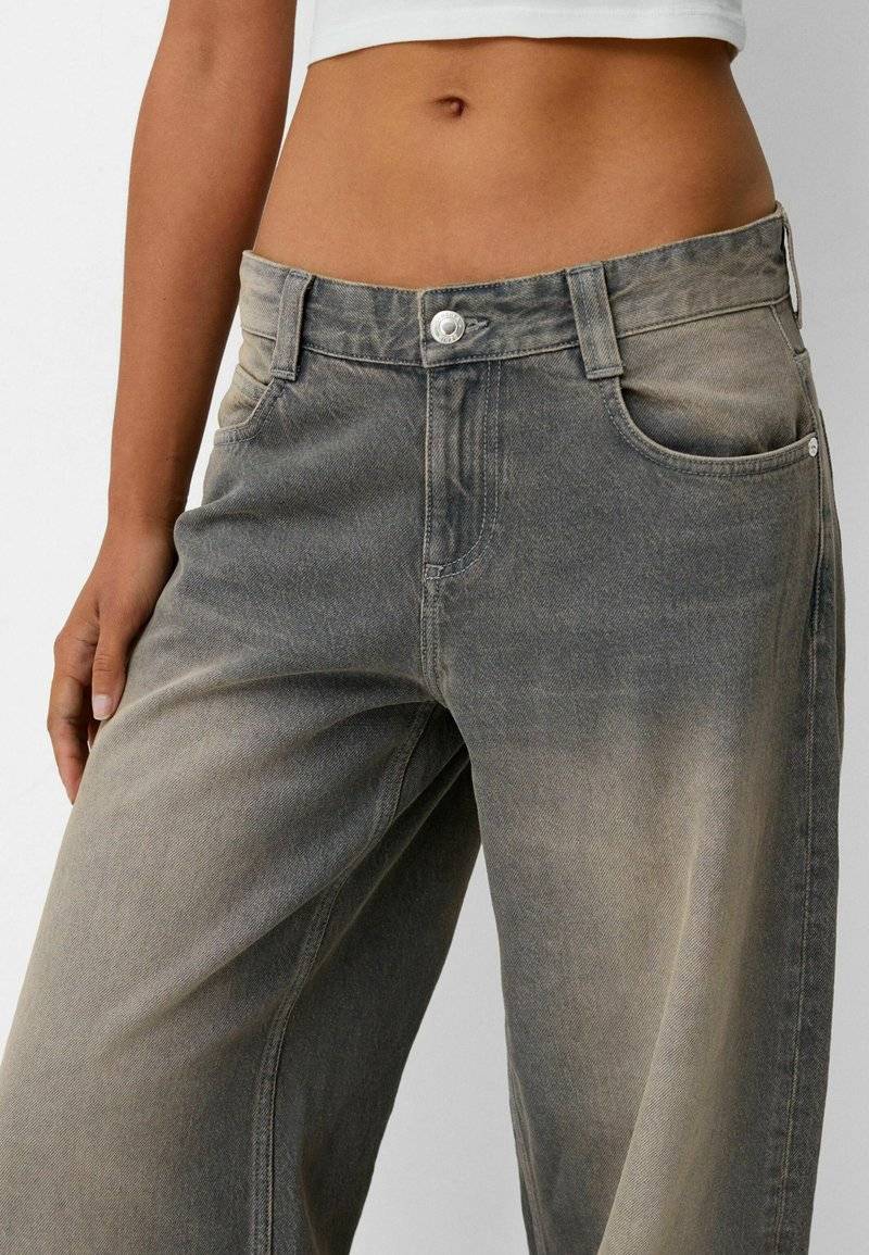 Bershka Bershka BALLOON FIT - Relaxed fit jeans - mottled dark grey Kostenloser Versand international