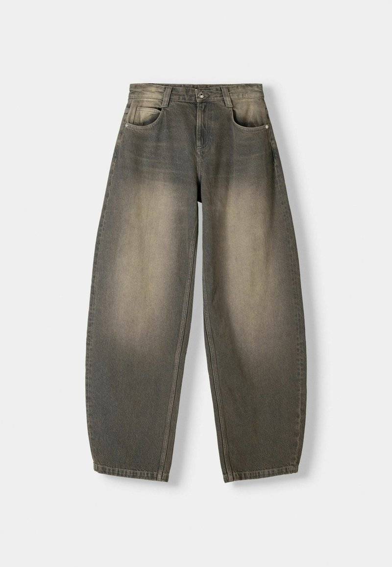 Bershka Bershka BALLOON FIT - Relaxed fit jeans - mottled dark grey Kostenloser Versand international