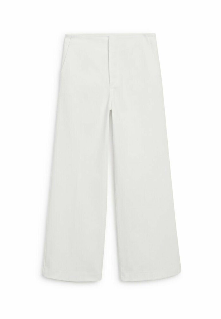 Massimo Dutti Massimo Dutti HIGH-WAIST FLARED - Trousers - white Fabrikladen
