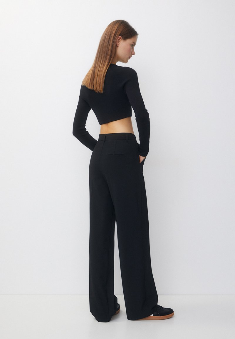 PULL&BEAR PULL&BEAR DARTED SMART - Trousers - black Speichern exportieren