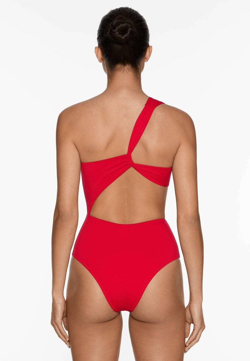 OYSHO OYSHO ASYMMETRIC - Swimsuit - red Verkauf