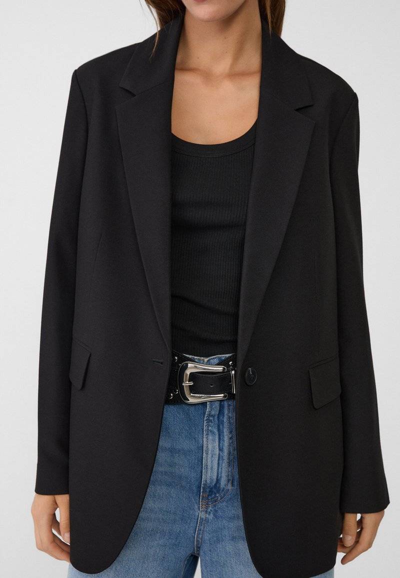 Stradivarius Stradivarius REGULAR FIT - Short coat - black im Angebot