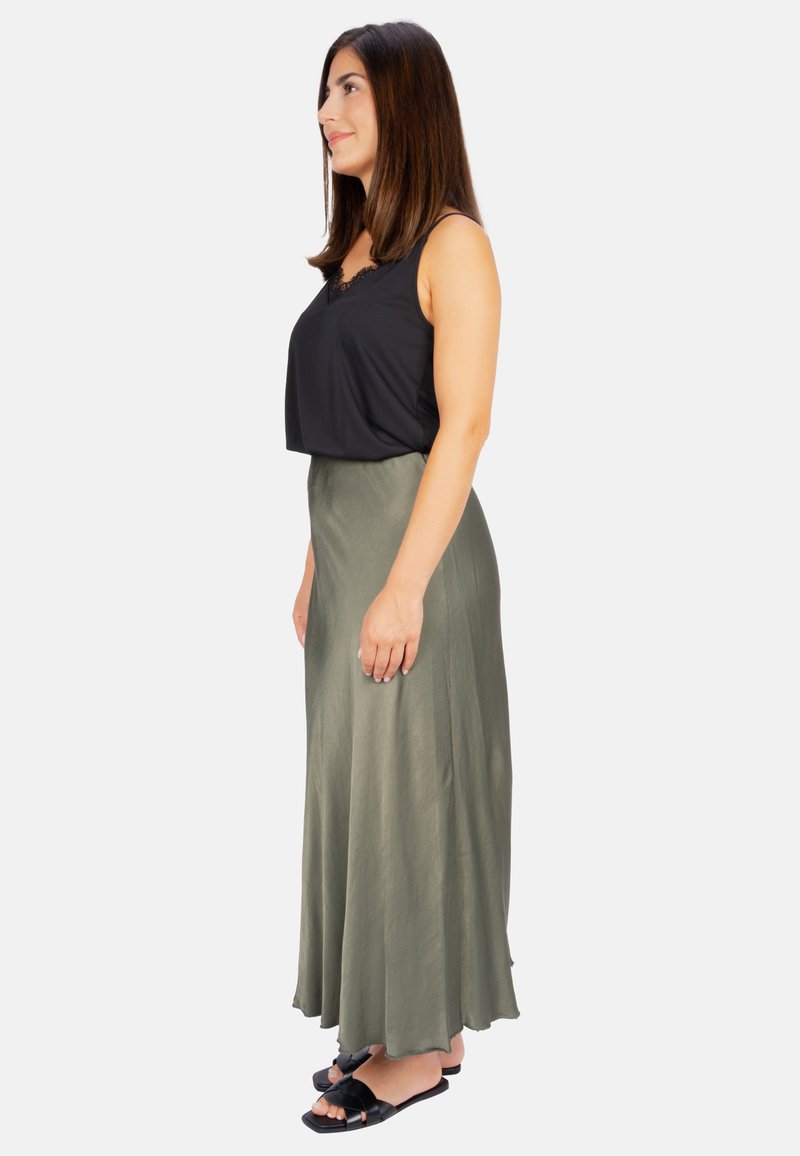Seasons of April Seasons of April LILLY - Maxi skirt - khaki Schlussverkauf