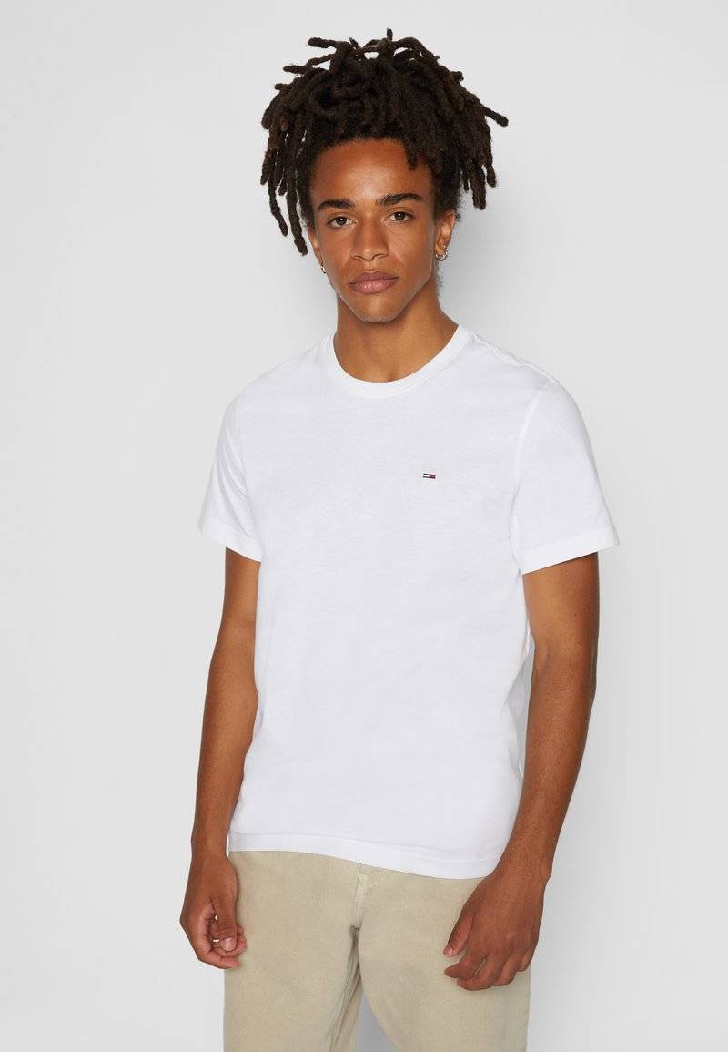 Tommy Jeans Tommy Jeans SLIM TEE - Basic T-shirt - classic white Meist gekauft