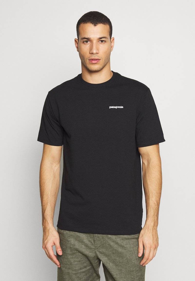 Patagonia Patagonia LOGO TEE - Print T-shirt - black 50% Rabatt für begrenzte Zeit