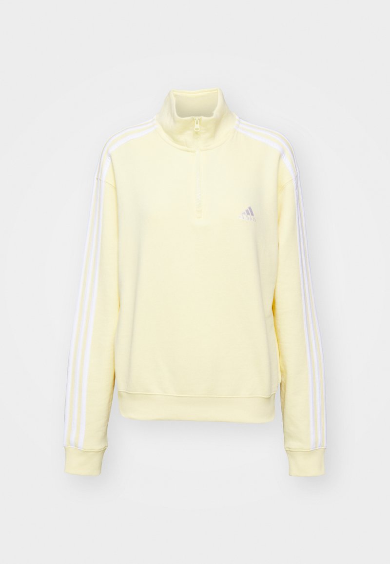 adidas Sportswear adidas Sportswear ESSENTIALS 3-STRIPES QUARTER ZIP - Sweatshirt - almost yellow Günstiger Verkauf