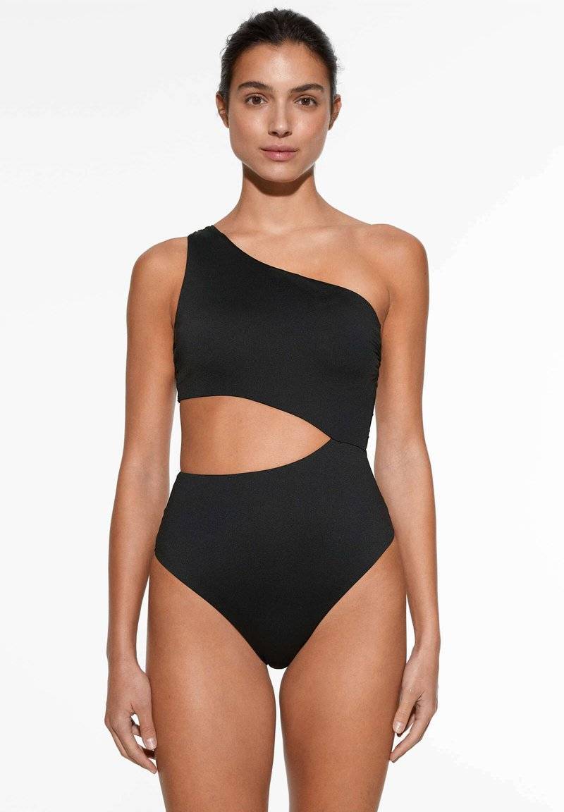 OYSHO OYSHO ASYMMETRIC - Swimsuit - black Limitierter Zeitrabatt
