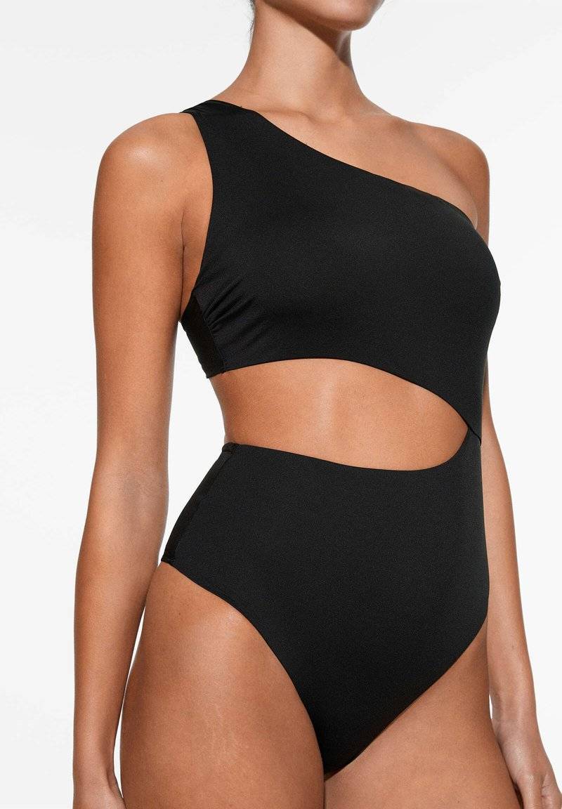 OYSHO OYSHO ASYMMETRIC - Swimsuit - black Limitierter Zeitrabatt
