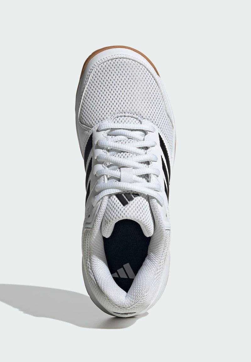 adidas Performance adidas Performance SPEEDCOURT INDOOR KIDS - Stability running shoes - cloud white core black gum Valentinstagsangebot