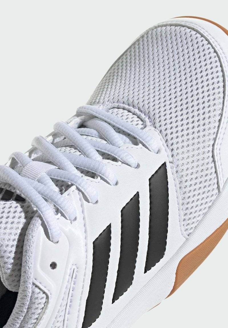 adidas Performance adidas Performance SPEEDCOURT INDOOR KIDS - Stability running shoes - cloud white core black gum Valentinstagsangebot