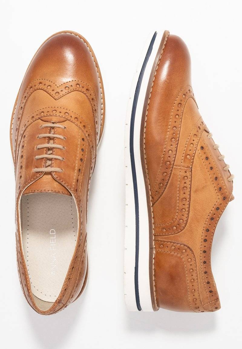 Anna Field Anna Field LEATHER - Casual lace-ups - cognac Zeitlich begrenztes Angebot