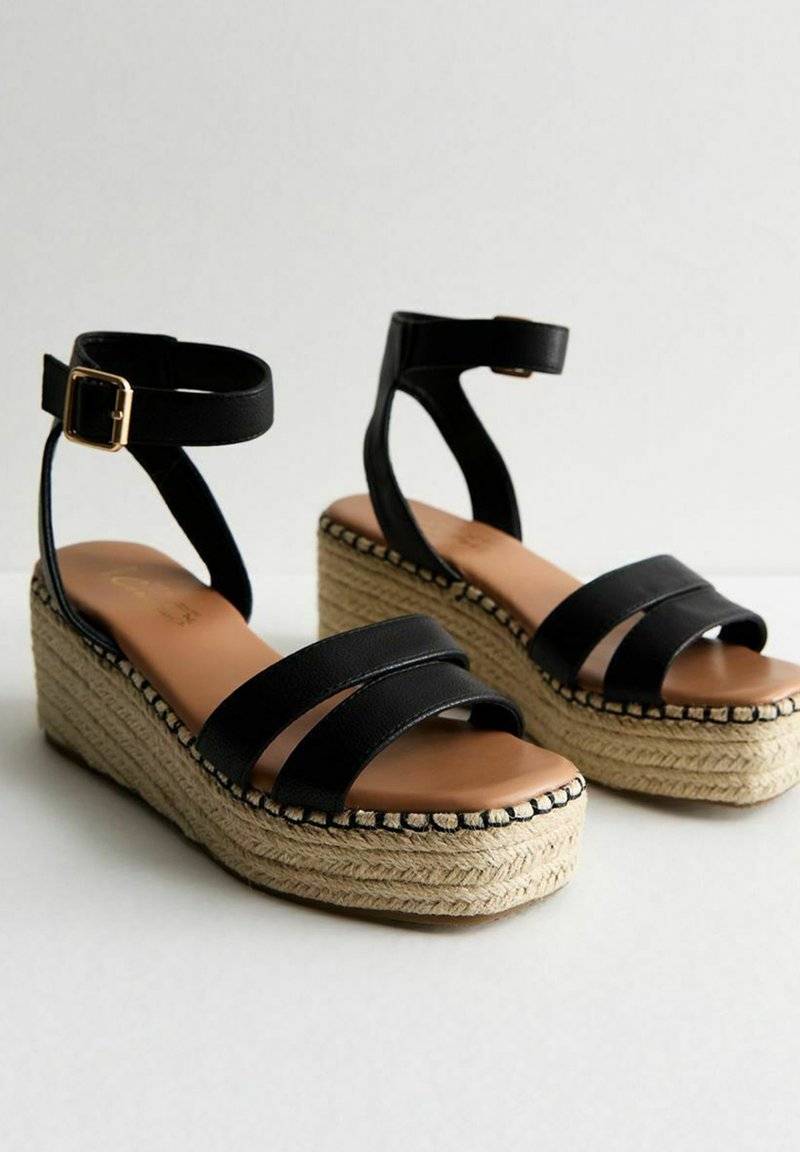 New Look New Look Espadrilles - black Große Rabatte