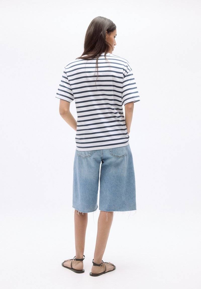 PULL&BEAR PULL&BEAR SHORT SLEEVE - Basic T-shirt - dark blue 50% Rabatt mit kostenlosem Versand