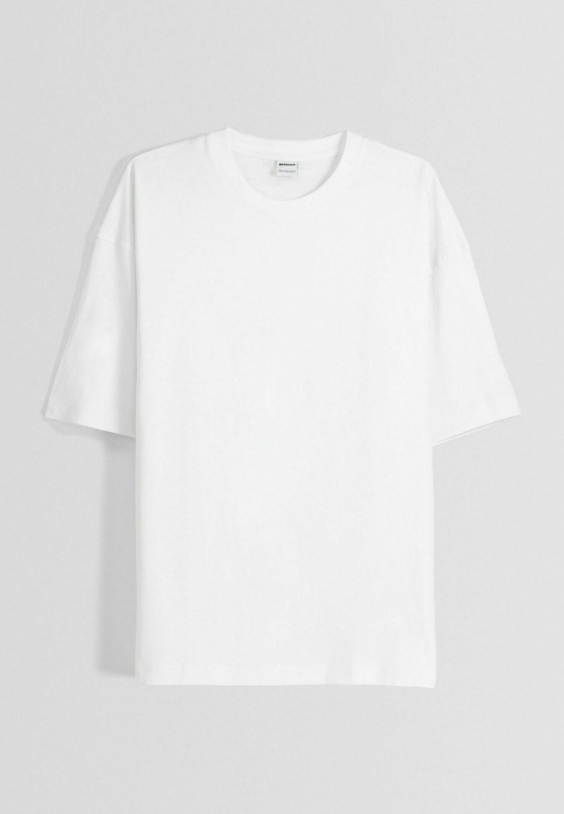 Bershka Bershka SHORT SLEEVE - Basic T-shirt - white Rabatte dieses Monats