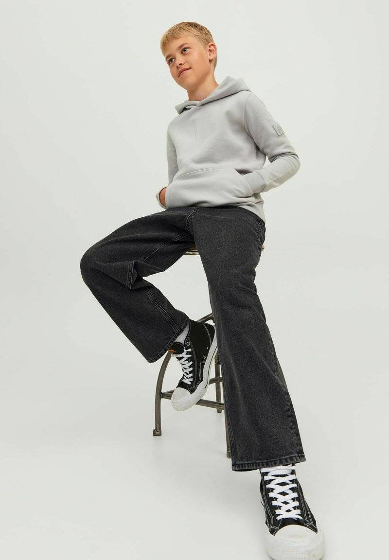 Jack & Jones Junior Jack & Jones Junior ALEX ORIGINAL MF BAGGY - Flared Jeans - black denim 2025