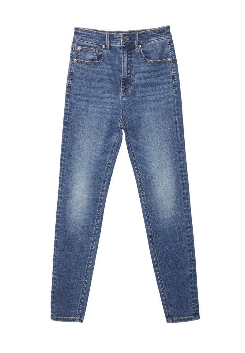 Stradivarius Stradivarius MIT SEHR HOHEM BUND - Jeans Skinny Fit - blue denim Verkauf