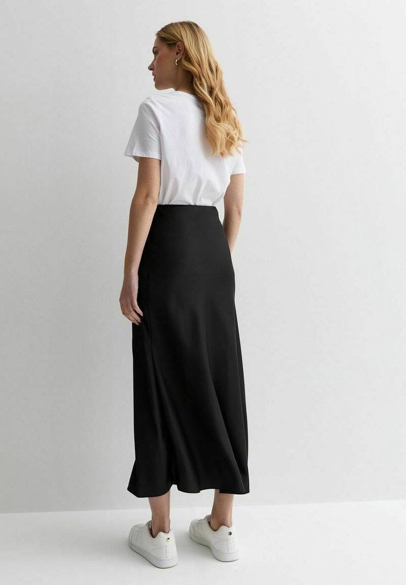 New Look New Look BIAS CUT MIDI - A-line skirt - black im Angebot