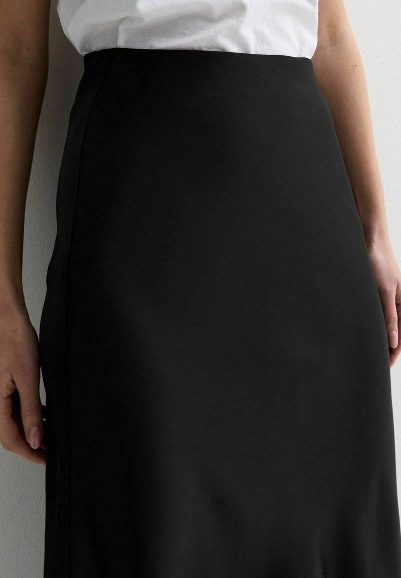 New Look New Look BIAS CUT MIDI - A-line skirt - black im Angebot