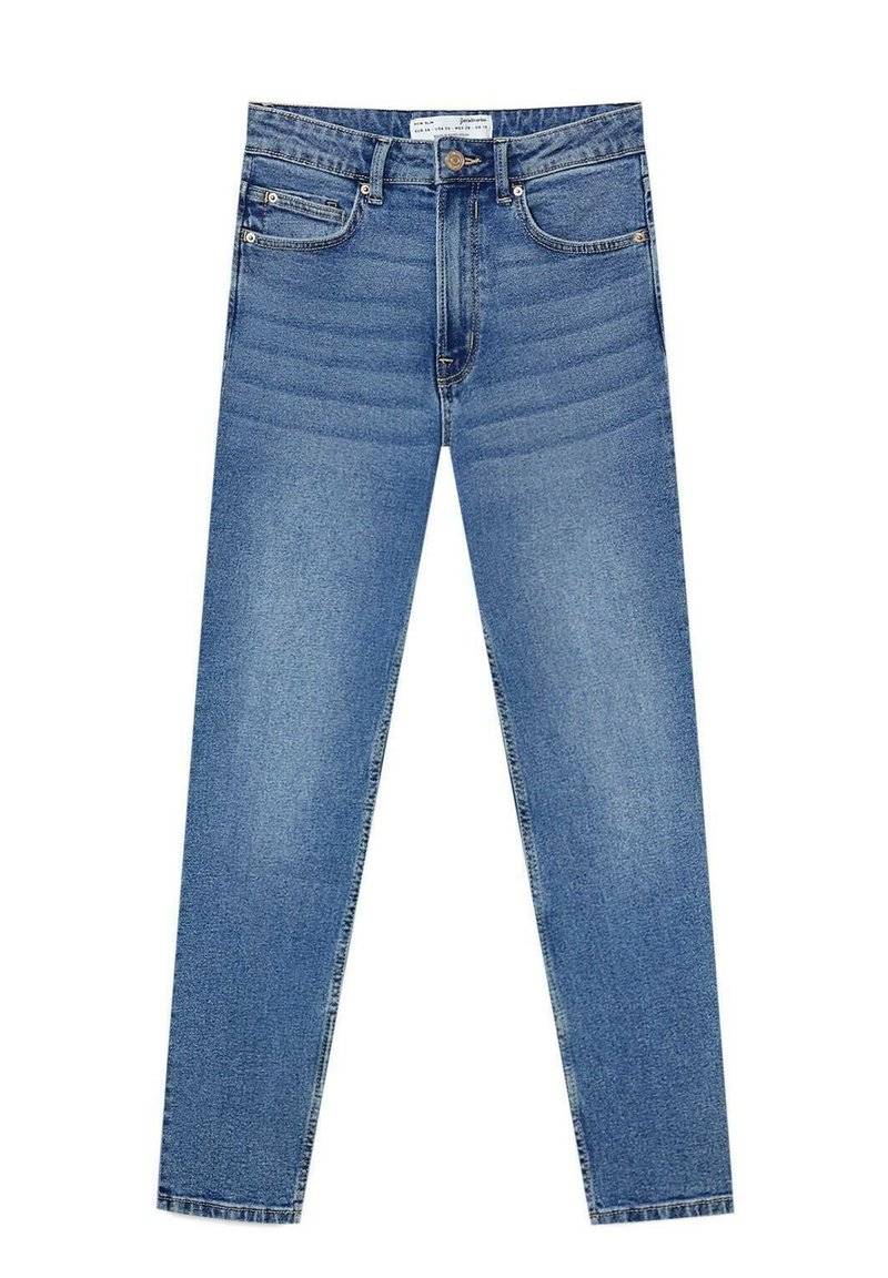 Stradivarius Stradivarius SLIM FIT - Slim fit jeans - dark blue Schlussverkauf