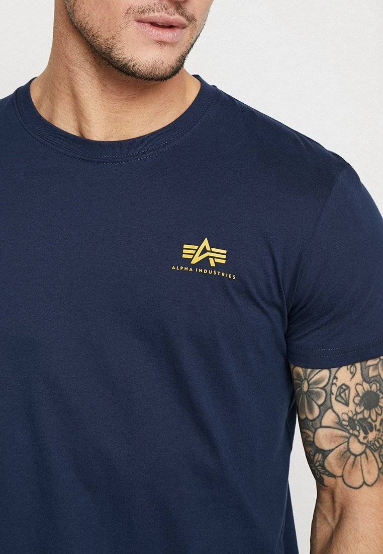 Alpha Industries Alpha Industries SMALL LOGO - Basic T-shirt - new navy Günstiger Verkauf