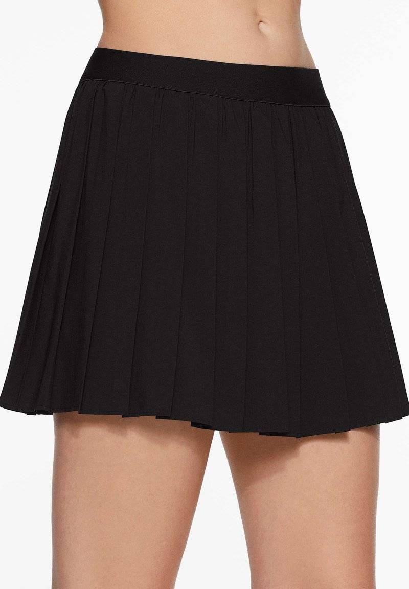 OYSHO OYSHO PLEATED COMPRESSIVE - Sports skirt - black Flash Sale
