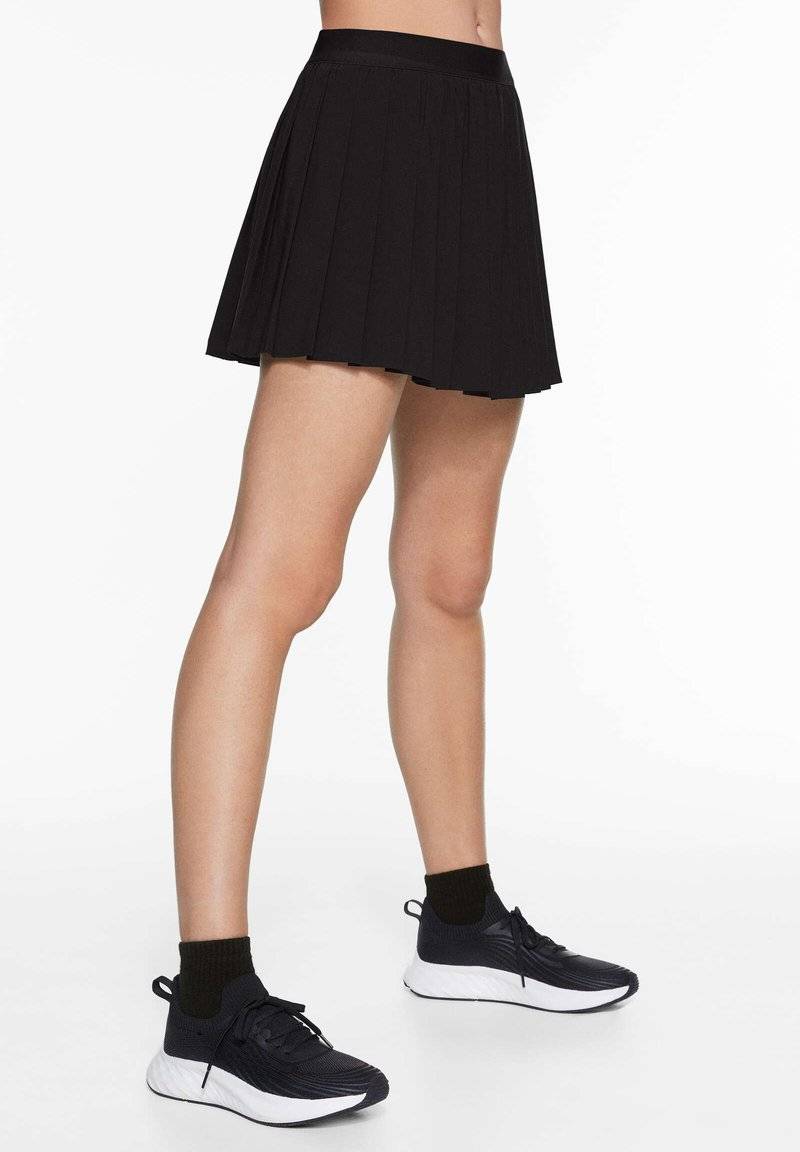 OYSHO OYSHO PLEATED COMPRESSIVE - Sports skirt - black Flash Sale