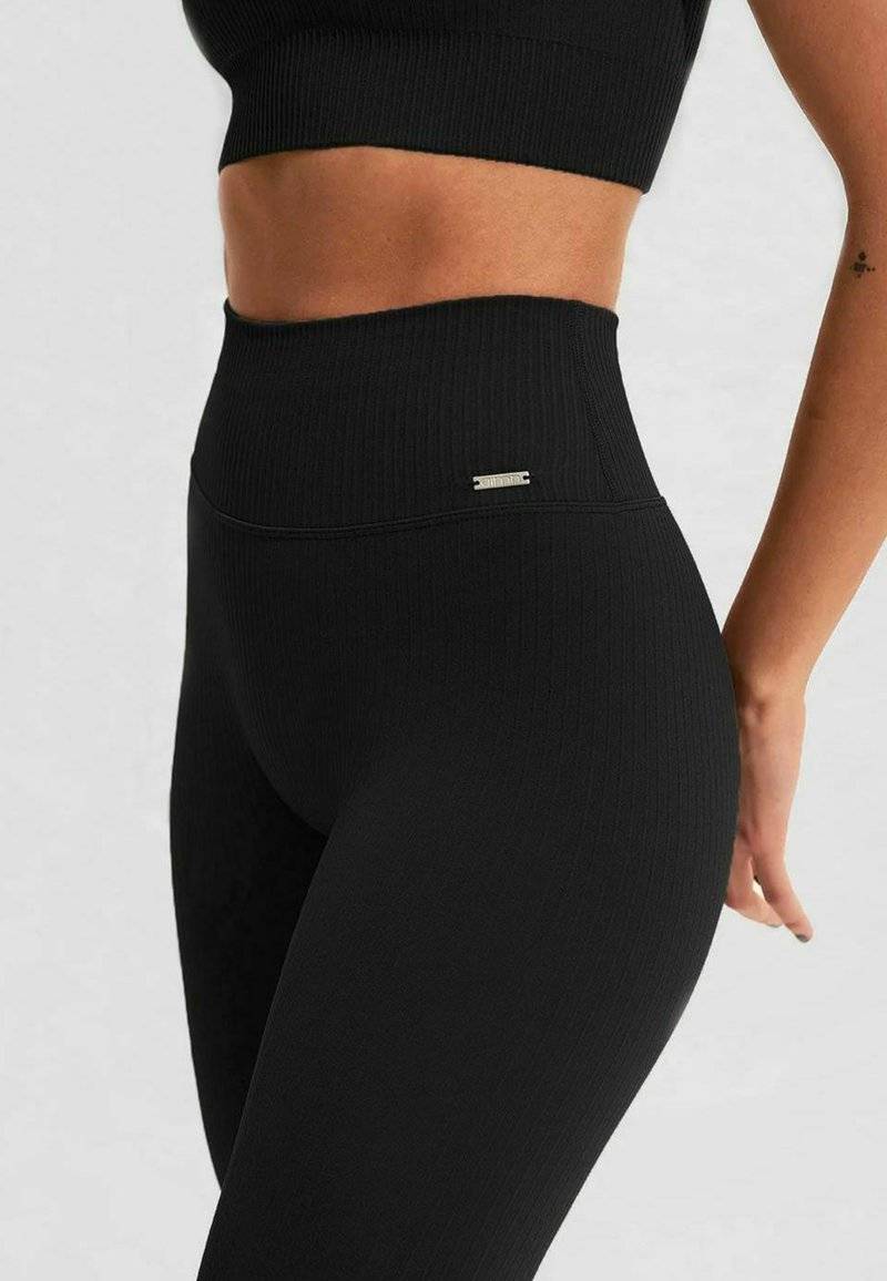 aim’n® aim’n® RIBBED SEAMLESS - Leggings - black Online Outlet