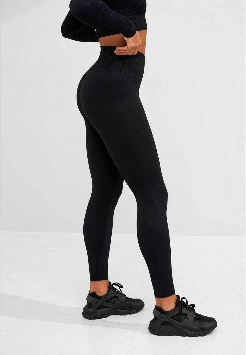 aim’n® aim’n® RIBBED SEAMLESS - Leggings - black Online Outlet