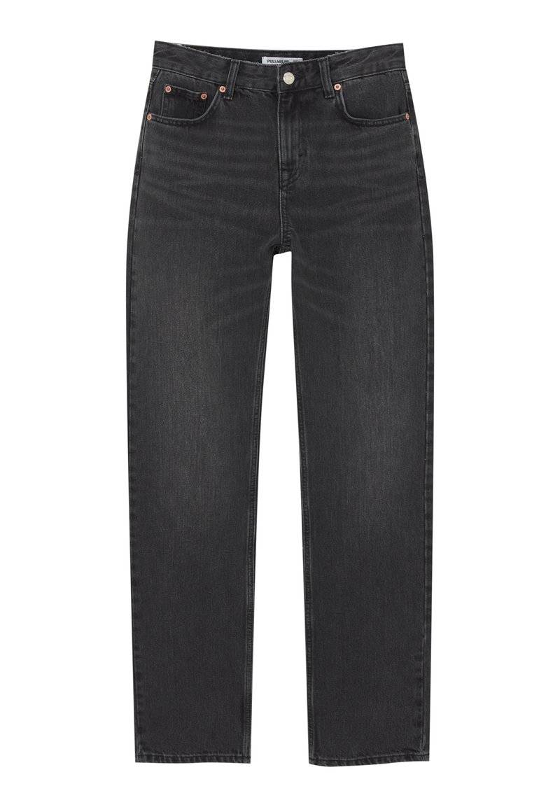 PULL&BEAR PULL&BEAR MID-WAIST - Straight leg jeans - black Flash Sale