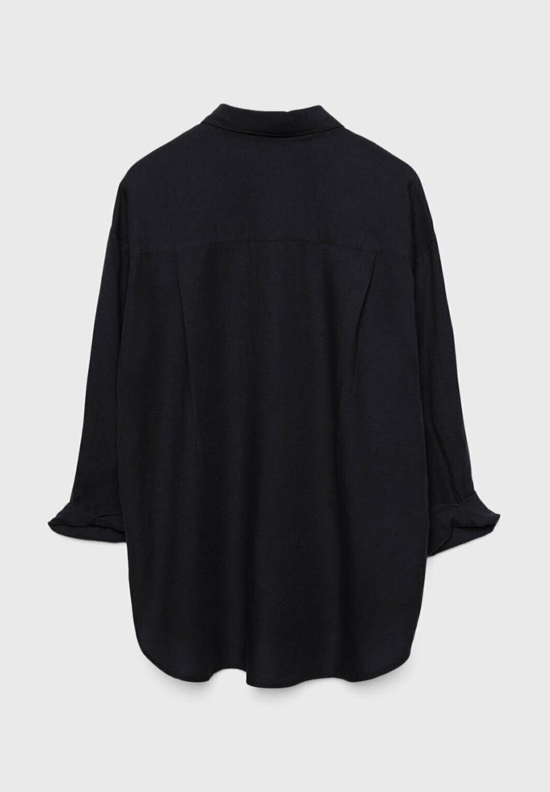 Stradivarius Stradivarius RUSTIKALES DAILY - Button-down blouse - black Preisnachlass