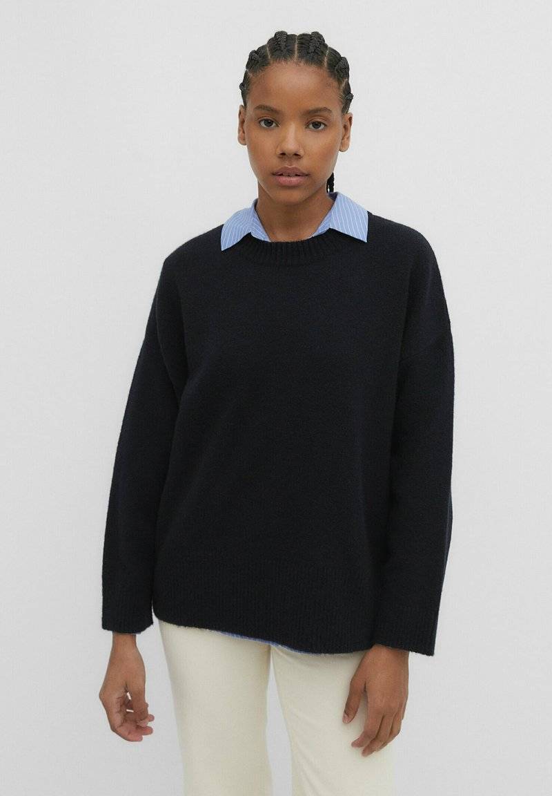 Stradivarius Stradivarius SOFT-TOUCH - Jumper - dark blue Exklusive Angebote