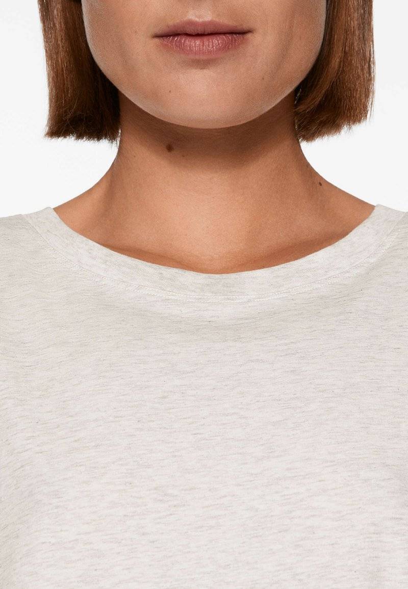 OYSHO OYSHO SHORT SLEEVE - Basic T-shirt - mottled light grey 50% Rabatt mit kostenlosem Versand