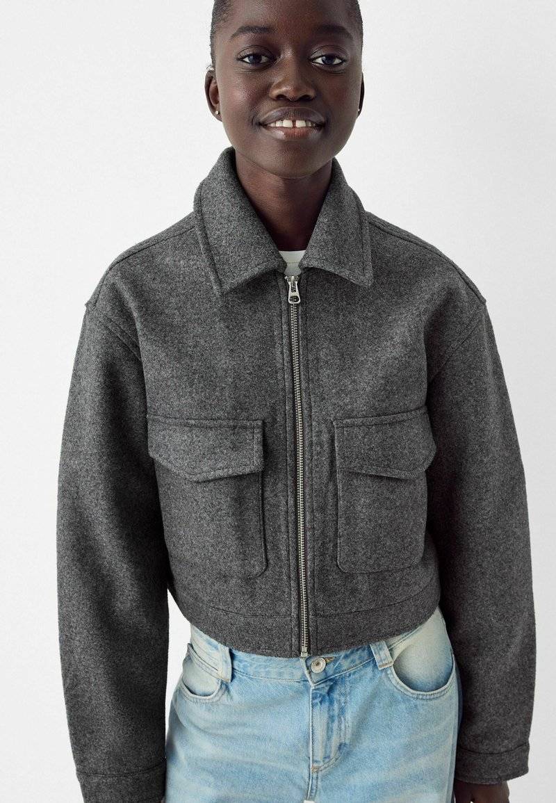 Bershka Bershka Summer jacket - blue grey Valentinstagsangebot