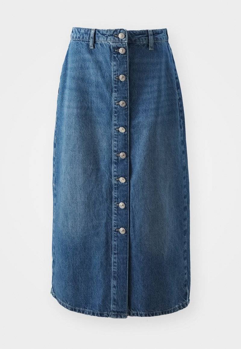 ONLY ONLY ONLCECE MIDI BUTTON SKIRT - A-line skirt - medium blue denim Neueste Mode